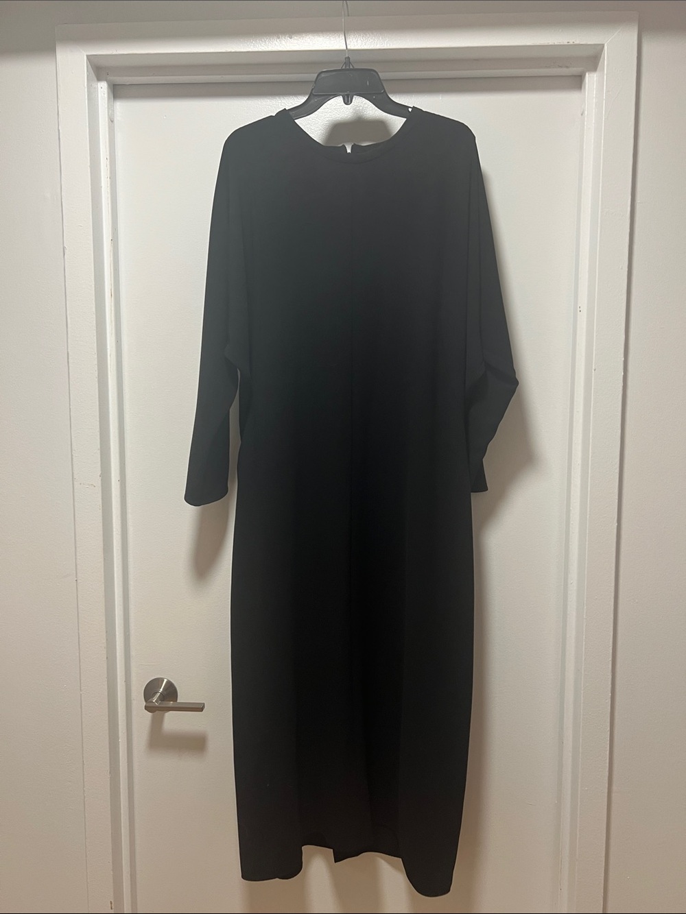Zara Black Midi Dress with Long Sleeves